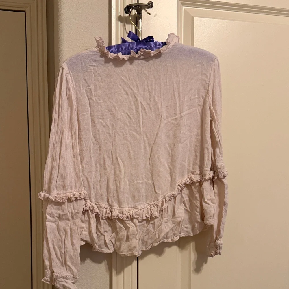 ASOS Pink Ruffle Blouse - Picture 7 of 7